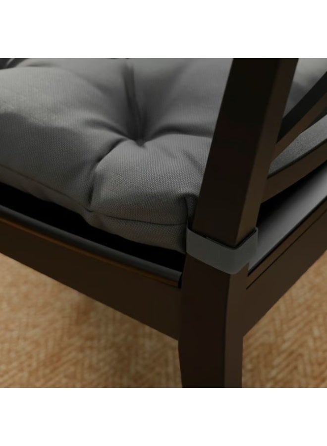 Chair cushion, grey, 40/35x38x7 cm - Image 4